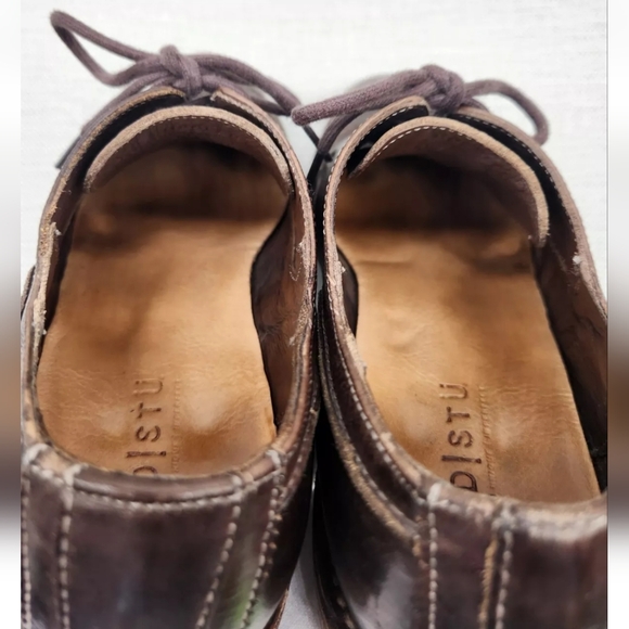 Bed Stu Cobbler Series Men Sz 8 Oxford Wingtip Brown Leather Vegetable Tanned - Picture 10 of 14